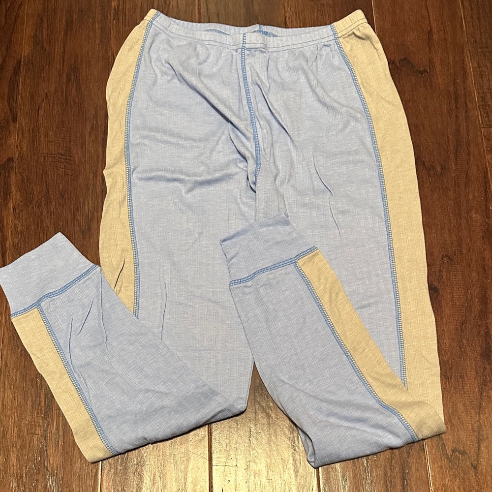 Crane Sports Blue and Tan Thermal Long Johns - Women’s Large